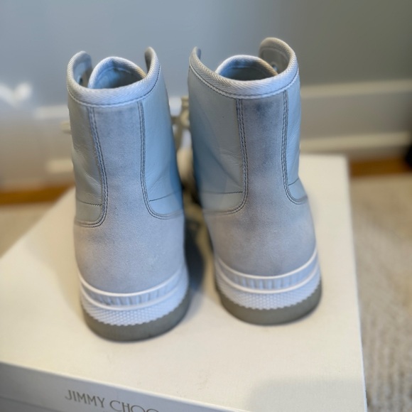 EUC JIMMY CHOO Men’s Nord Sneaker Boot US 11 EU 44 White - Picture 4 of 10